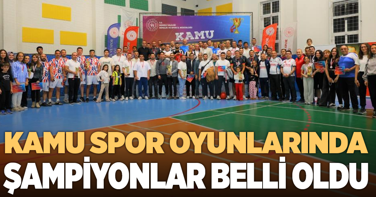 Kamu Spor Oyunlarında şampiyonlar belli oldu